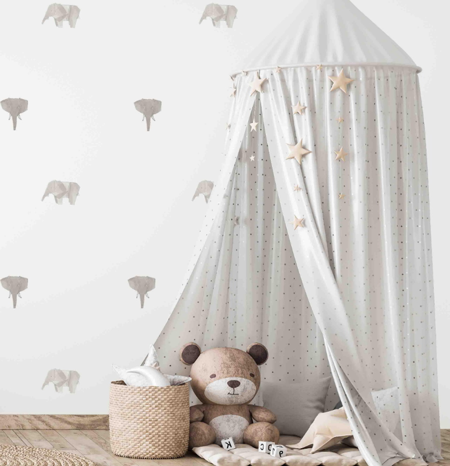 Autocolantes decorativos para quartos infantis em forma de elefantes da Croki Designs